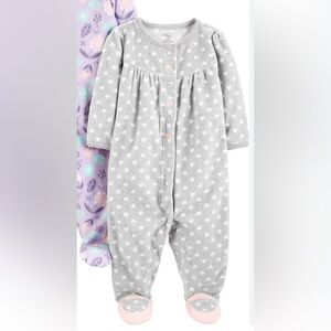 EUC Carter’s Simple Joys Fleece Footed Sleep and Play Pajamas (6-9 months)